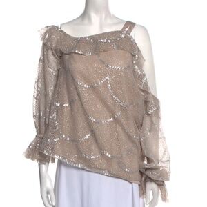 Alexis Large Blouse Sparkle Off Shoulder Top